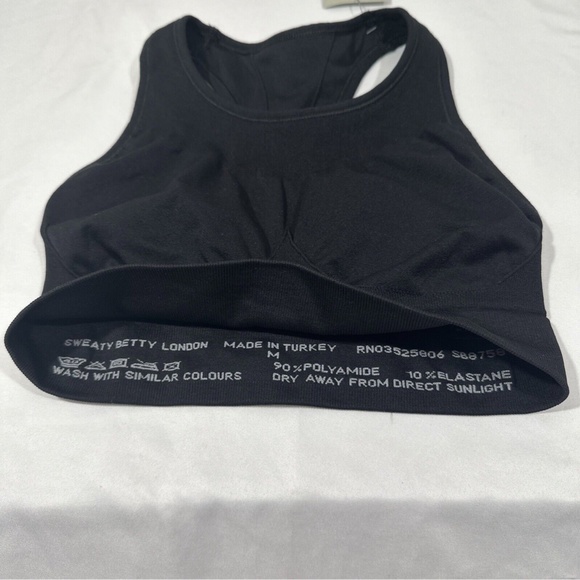 NWT $44 Sweaty Betty [ Medium ]‎ Stamina Racerback Sports Bra in Black - Picture 12 of 14